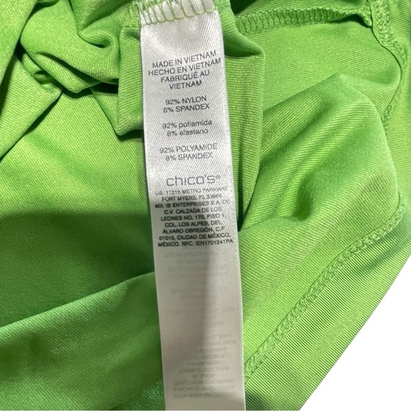 CHICOS Womens Knit Tank TOP Sleeveless Lime GREEN Size 2(L/ 12) - Picture 6 of 8